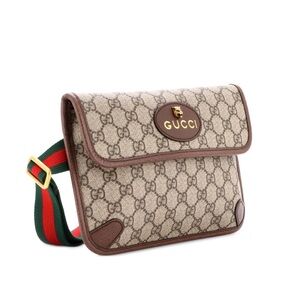 Gucci Beige Neo Flap GG Coated Cavas Belt Bag